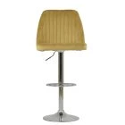 Darwin Bar Stool Camel Velvet & Chrome Base