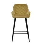 Carson Bar Stool Camel Velvet & Black