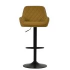 Arnside Bar Stool Light Tan Brown Leather & Black