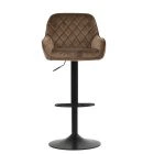 Arnside Bar Stool Mocha Velvet & Black
