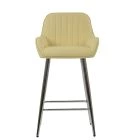Hamilton Bar Stool Cream Leather & Chrome