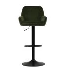 Bronx Bar Stool in Olive Green Velvet