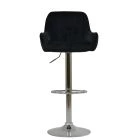 Blair Bar Stool Black Velvet & Chrome