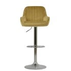 Blair Bar Stool Camel Velvet & Chrome