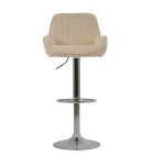 Blair Bar Stool Natural Cream Fabric & Chrome