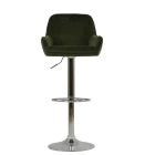 Blair Bar Stool in Olive Green Velvet