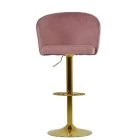 Snape Bar Stool Pink Velvet & Gold