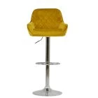 Albany Bar Stool Camel Velvet & Chrome