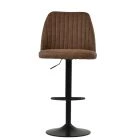 Tuscan Bar Stool Aged Brown Leather & Black Base