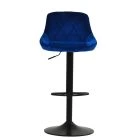 Fleur Bar Stool Blue Velvet & Black Base