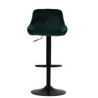 Fleur Bar Stool Emerald Green Velvet & Black Base