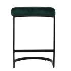 Layto Bar Stool Emerald Green Velvet & Black 65c
