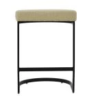 Layto Bar Stool Mink Boucle Fabric & Black 65cm