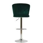 Harlem Bar Stool Emerald Green Velvet & Chrome Base