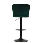 Chelsea Bar Stool Emerald Green Velvet & Black Base