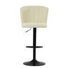 Chelsea Bar Stool Cream Boucle Fabric & Black Base