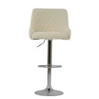 Manhattan Bar Stool Cream Boucle Fabric & Chrome Base