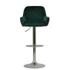 Blair Bar Stool Emerald Green Velvet & Chrome Base