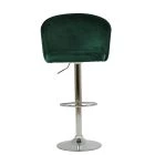Kenton Bar Stool Emerald Green Velvet & Chrome Base