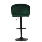 Franklin Bar Stool Emerald Green Velvet & Black Base