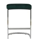 Layto Bar Stool Emerald Green Velvet & Chrome 75cm