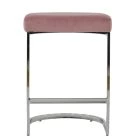 Layto Bar Stool Pink Velvet & Chrome 65cm