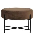 Avon Foot Stool Mocha Velvet & Black