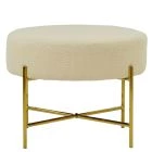 Avon Foot Stool Cream Boucle & Gold