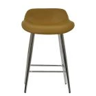 Jenrick Bar Stool in Light Tan Brown Leather