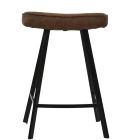 Harper Bar Stool Aged Brown Leather & Black