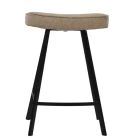 Harper Bar Stool Fawn Brown Fabric & Black