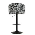 Franklin Bar Stool Zebra Fabric & Black