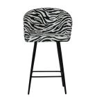 Novara Bar Stool Zebra Fabric & Black