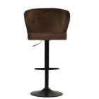 Hexham Bar Stool Mocha Velvet & Black