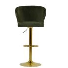 Kielder Bar Stool Olive Green Velvet & Gold