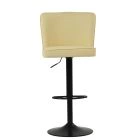 Polperro Bar Stool Cream Leather & Black
