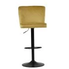 Polperro Bar Stool Camel Velvet & Black