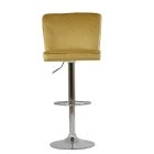 Penwith Bar Stool Camel Velvet & Chrome