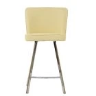 Dartmoor Bar Stool Cream Leather & Chrome