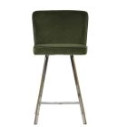 Dartmoor Bar Stool Olive Green Velvet & Chrome