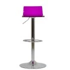 Crystal Bar Stool Purple Acrylic & Chrome