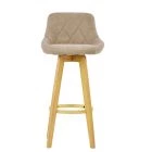 Avesta Bar Stool Fawn Brown Fabric & Wood Leg
