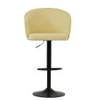 Franklin Bar Stool Cream Leather & Black Base