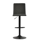 Titan Bar Stool Slate Grey Leather & Black Base