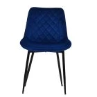 Hogan Dining Chair Blue Velvet & Black