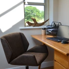 Conrad Office Chair Antique Brown Faux Leather & Black