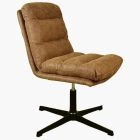 Cowper Office Chair Antique Brown Faux Leather & Black