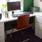 Cuba Office Chair Vintage Brown Faux Leather & Chrome