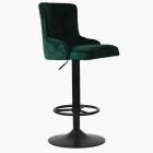 Dakota Bar Stool Green Velvet & Black Base