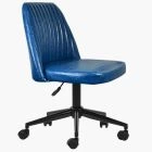 Danbury Office Chair Blue Faux Leather & Black